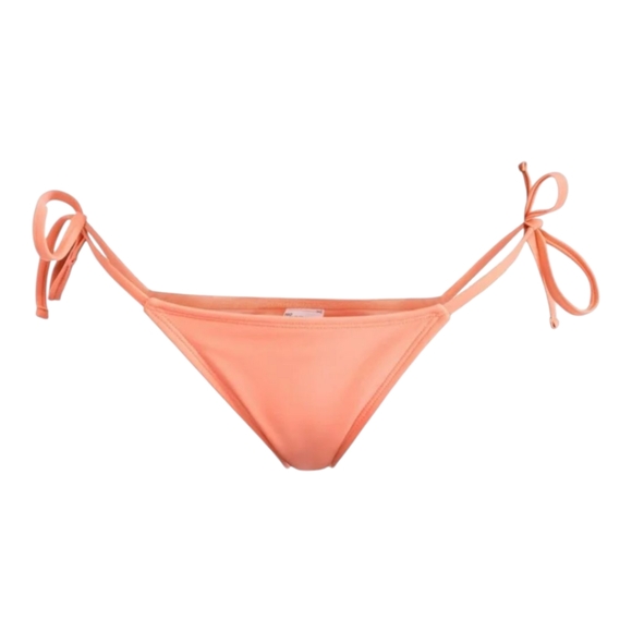 No Boundaries Cheeky Bikini Bottoms XL 16/18 Side Tie Swim Bottom Peach Luster - Picture 5 of 9